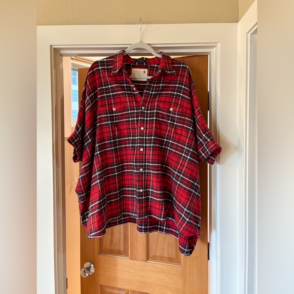 R13 oversized flannel shirt - Picture 1 of 8